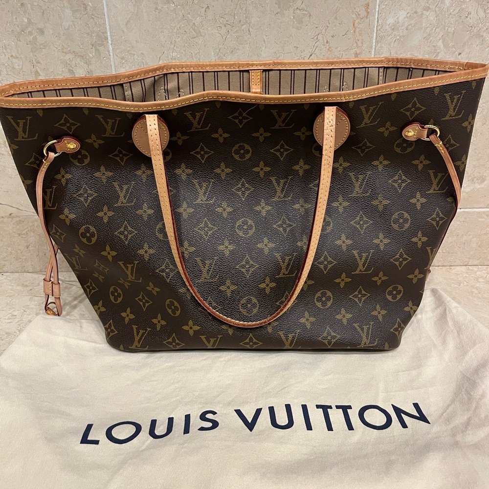 MM Louis Vuitton Neverfull Monogram 2019 gently loved with minor water spots